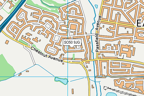 SO50 9JG map - OS VectorMap District (Ordnance Survey)