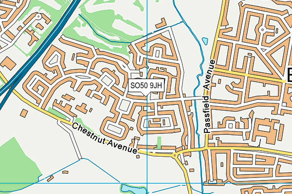 SO50 9JH map - OS VectorMap District (Ordnance Survey)