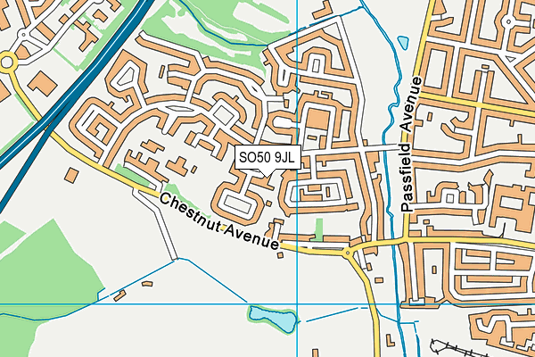 SO50 9JL map - OS VectorMap District (Ordnance Survey)