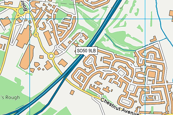 SO50 9LB map - OS VectorMap District (Ordnance Survey)