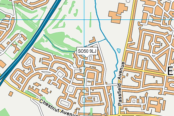 SO50 9LJ map - OS VectorMap District (Ordnance Survey)