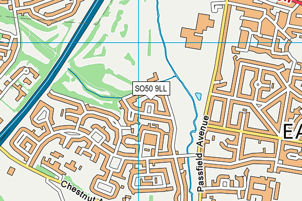 SO50 9LL map - OS VectorMap District (Ordnance Survey)
