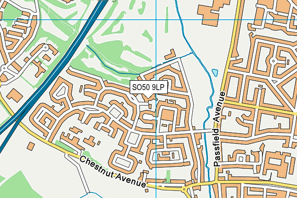 SO50 9LP map - OS VectorMap District (Ordnance Survey)