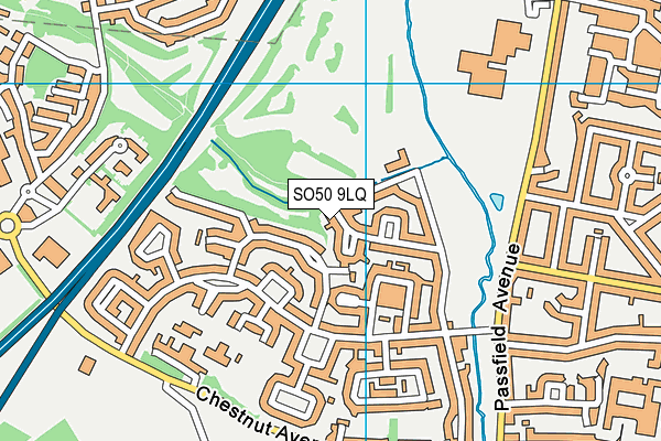SO50 9LQ map - OS VectorMap District (Ordnance Survey)