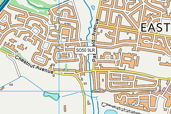 SO50 9LR map - OS VectorMap District (Ordnance Survey)