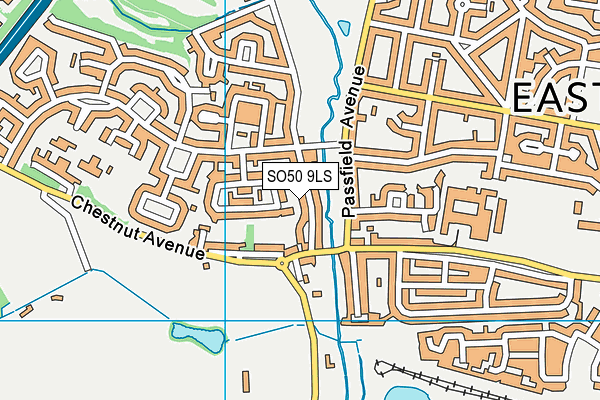 SO50 9LS map - OS VectorMap District (Ordnance Survey)