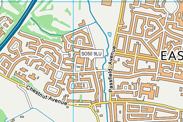 SO50 9LU map - OS VectorMap District (Ordnance Survey)