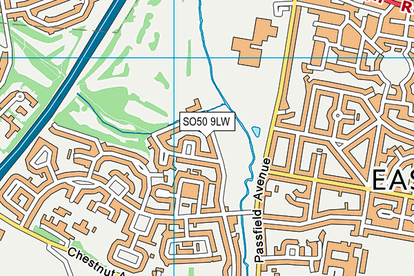 SO50 9LW map - OS VectorMap District (Ordnance Survey)