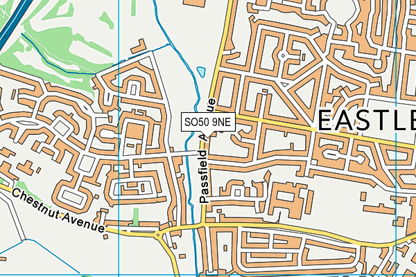 SO50 9NE map - OS VectorMap District (Ordnance Survey)