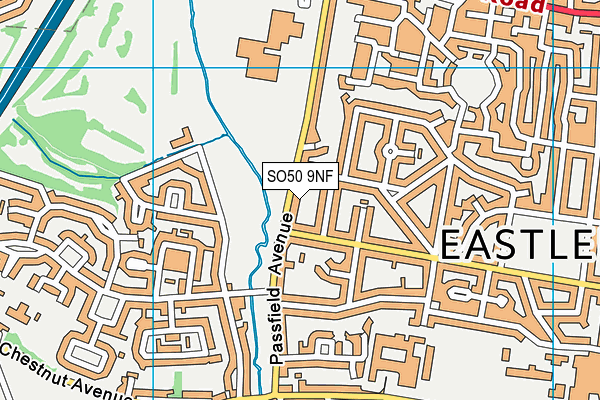 SO50 9NF map - OS VectorMap District (Ordnance Survey)