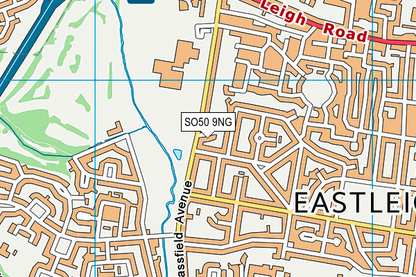 SO50 9NG map - OS VectorMap District (Ordnance Survey)