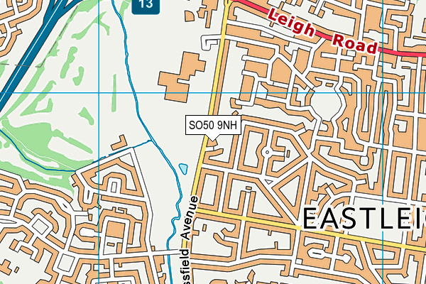 SO50 9NH map - OS VectorMap District (Ordnance Survey)