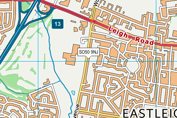 SO50 9NJ map - OS VectorMap District (Ordnance Survey)
