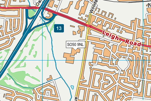 Places Leisure Eastleigh map (SO50 9NL) - OS VectorMap District (Ordnance Survey)