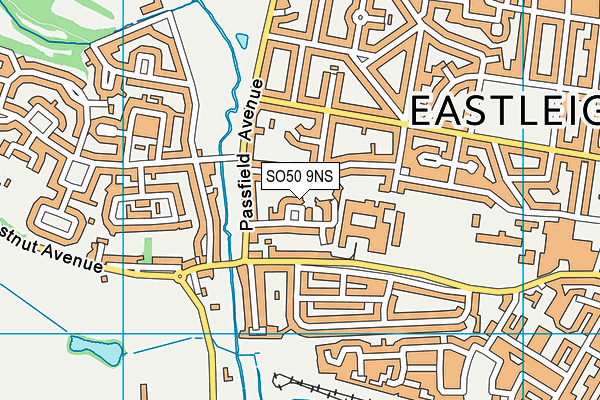 SO50 9NS map - OS VectorMap District (Ordnance Survey)