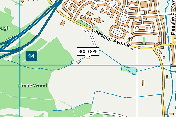 The Elliotts Arena  map (SO50 9PF) - OS VectorMap District (Ordnance Survey)