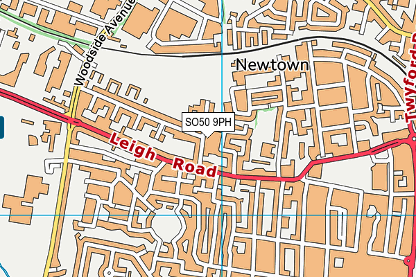 SO50 9PH map - OS VectorMap District (Ordnance Survey)