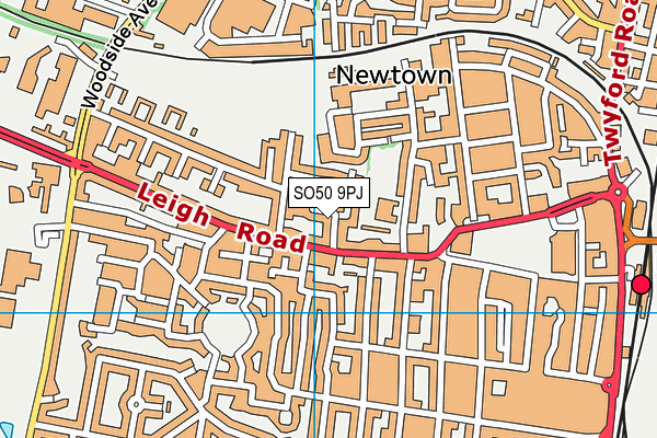 SO50 9PJ map - OS VectorMap District (Ordnance Survey)