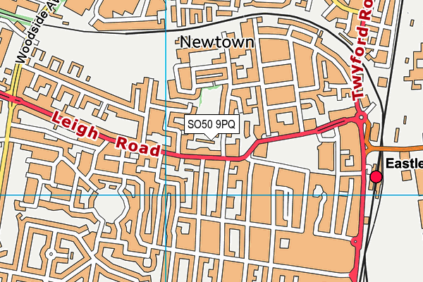 SO50 9PQ map - OS VectorMap District (Ordnance Survey)