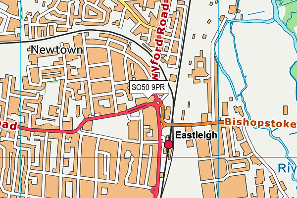 SO50 9PR map - OS VectorMap District (Ordnance Survey)