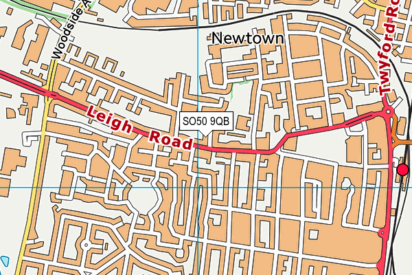 SO50 9QB map - OS VectorMap District (Ordnance Survey)