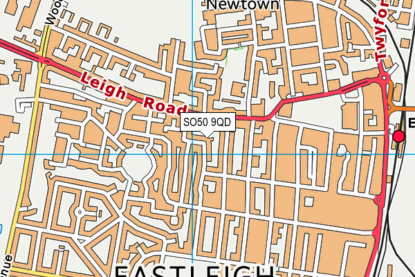 SO50 9QD map - OS VectorMap District (Ordnance Survey)