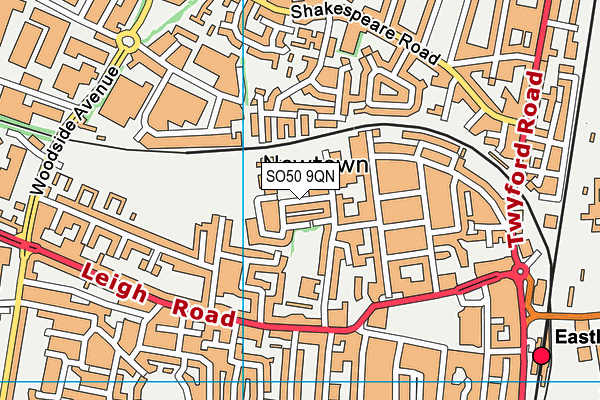 SO50 9QN map - OS VectorMap District (Ordnance Survey)