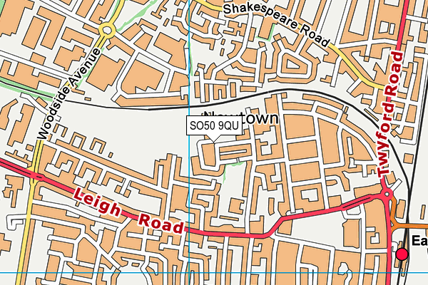 SO50 9QU map - OS VectorMap District (Ordnance Survey)