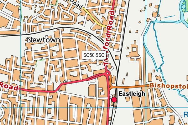 SO50 9SQ map - OS VectorMap District (Ordnance Survey)