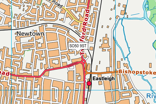 SO50 9ST map - OS VectorMap District (Ordnance Survey)