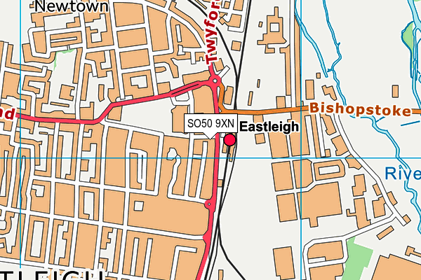 SO50 9XN map - OS VectorMap District (Ordnance Survey)