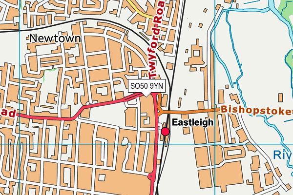 SO50 9YN map - OS VectorMap District (Ordnance Survey)