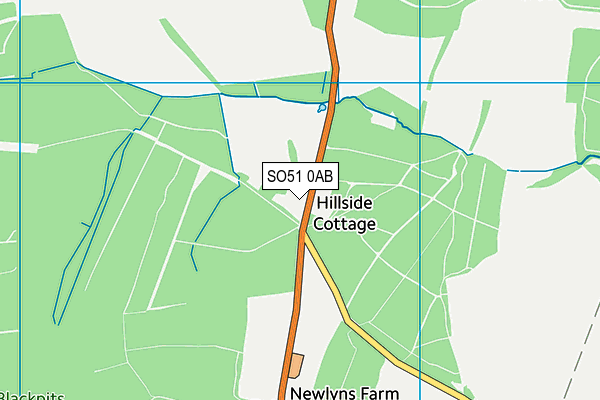SO51 0AB map - OS VectorMap District (Ordnance Survey)