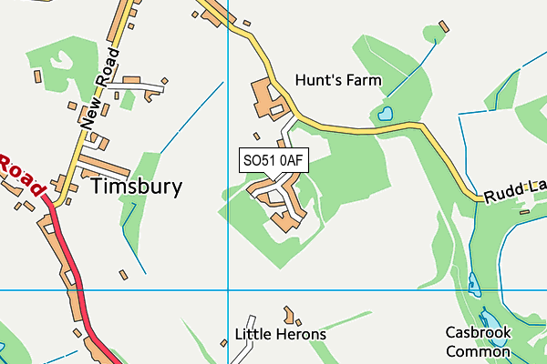 SO51 0AF map - OS VectorMap District (Ordnance Survey)