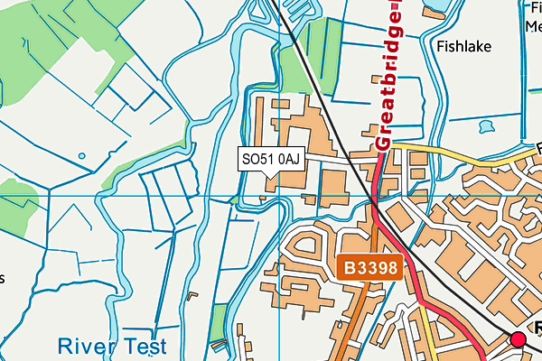 SO51 0AJ map - OS VectorMap District (Ordnance Survey)