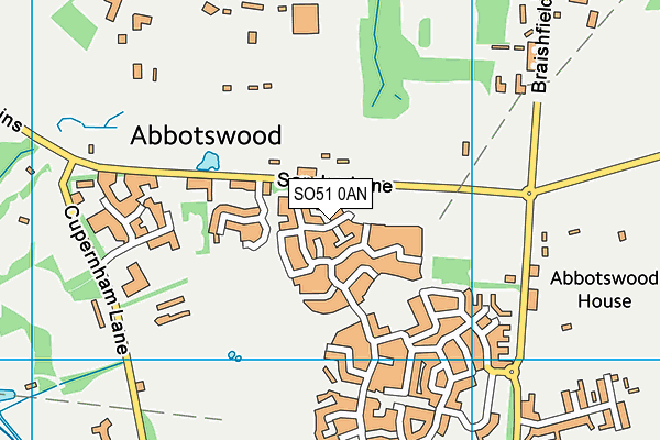 SO51 0AN map - OS VectorMap District (Ordnance Survey)
