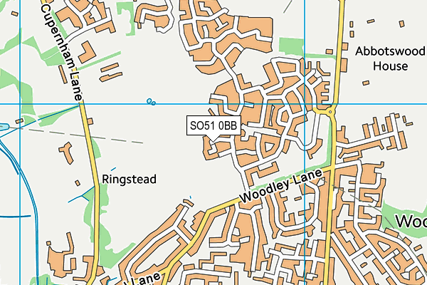 SO51 0BB map - OS VectorMap District (Ordnance Survey)