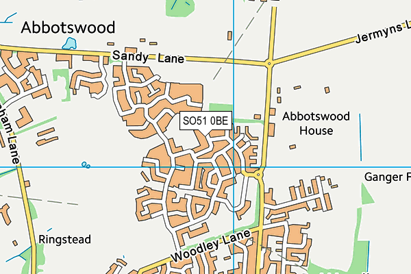 SO51 0BE map - OS VectorMap District (Ordnance Survey)