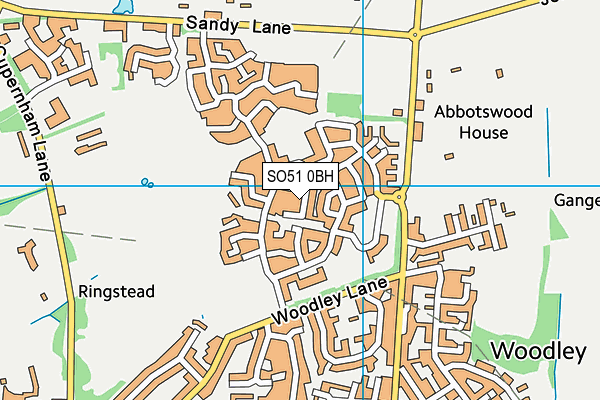 SO51 0BH map - OS VectorMap District (Ordnance Survey)