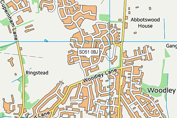 SO51 0BJ map - OS VectorMap District (Ordnance Survey)