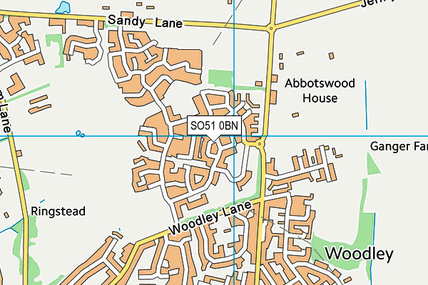 SO51 0BN map - OS VectorMap District (Ordnance Survey)