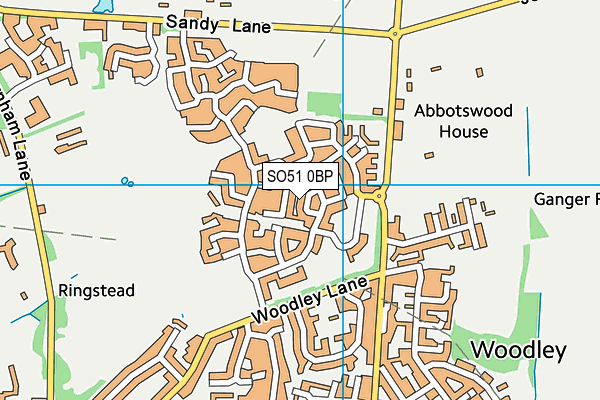 SO51 0BP map - OS VectorMap District (Ordnance Survey)