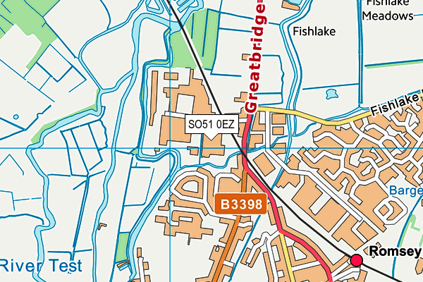 SO51 0EZ map - OS VectorMap District (Ordnance Survey)
