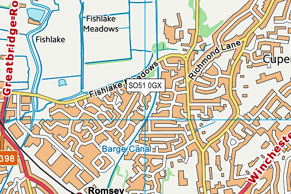 SO51 0GX map - OS VectorMap District (Ordnance Survey)