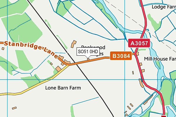 SO51 0HD map - OS VectorMap District (Ordnance Survey)
