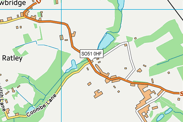 SO51 0HF map - OS VectorMap District (Ordnance Survey)