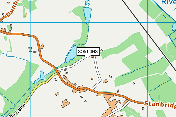 SO51 0HS map - OS VectorMap District (Ordnance Survey)