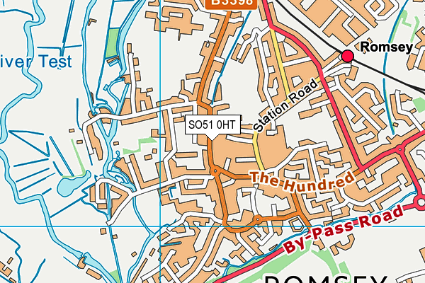 SO51 0HT map - OS VectorMap District (Ordnance Survey)