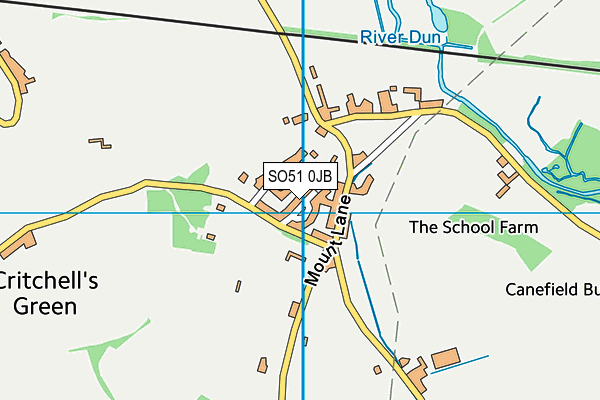 SO51 0JB map - OS VectorMap District (Ordnance Survey)