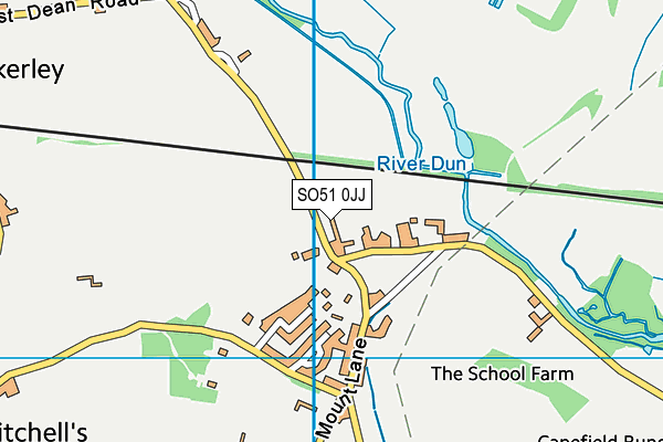 SO51 0JJ map - OS VectorMap District (Ordnance Survey)